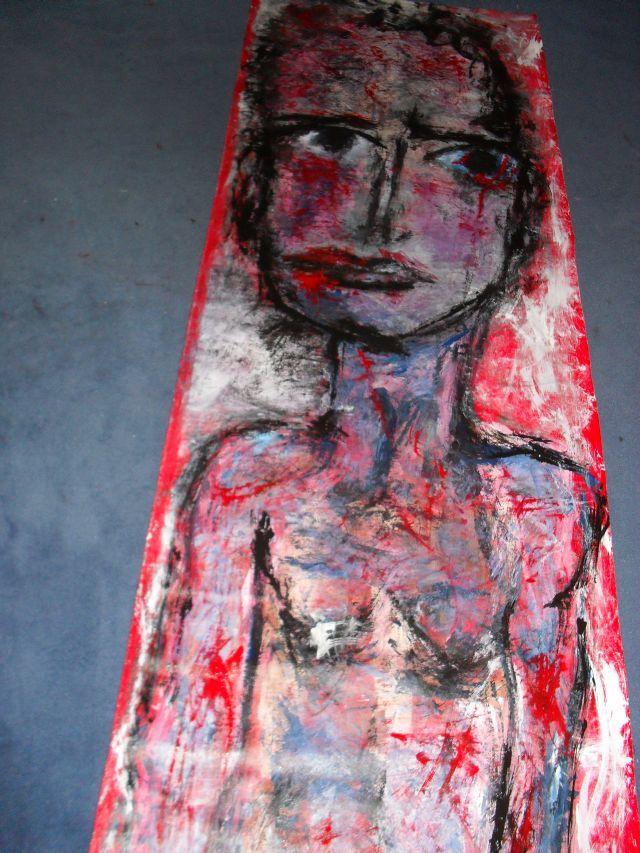 -The Witness- Acryl auf Leinwandtuch,170 x 50 cm