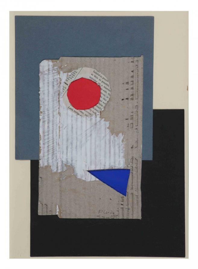 Triangolo blu e cerchio rosso