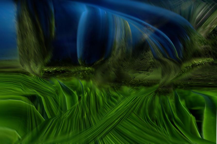 con il verde e il blu, dipingo un nuovo mondo pulito.