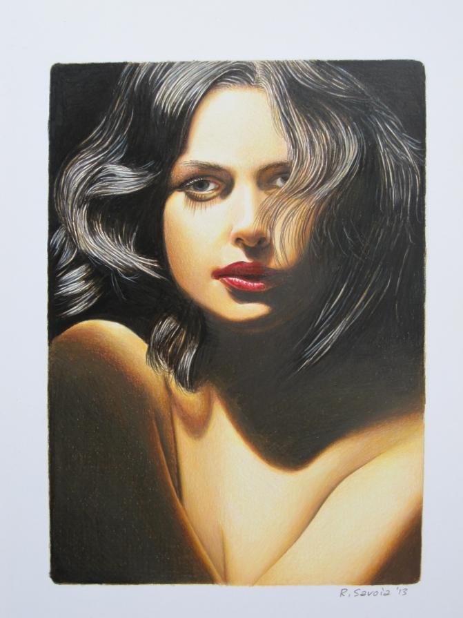 modella sotto il riflettore