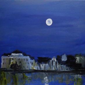   Isola Bella con Luna, Lago Maggiore Stresa 2014