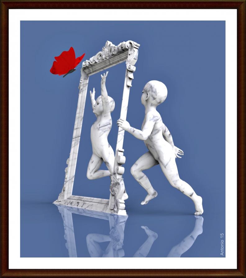 I bambini e la farfalla