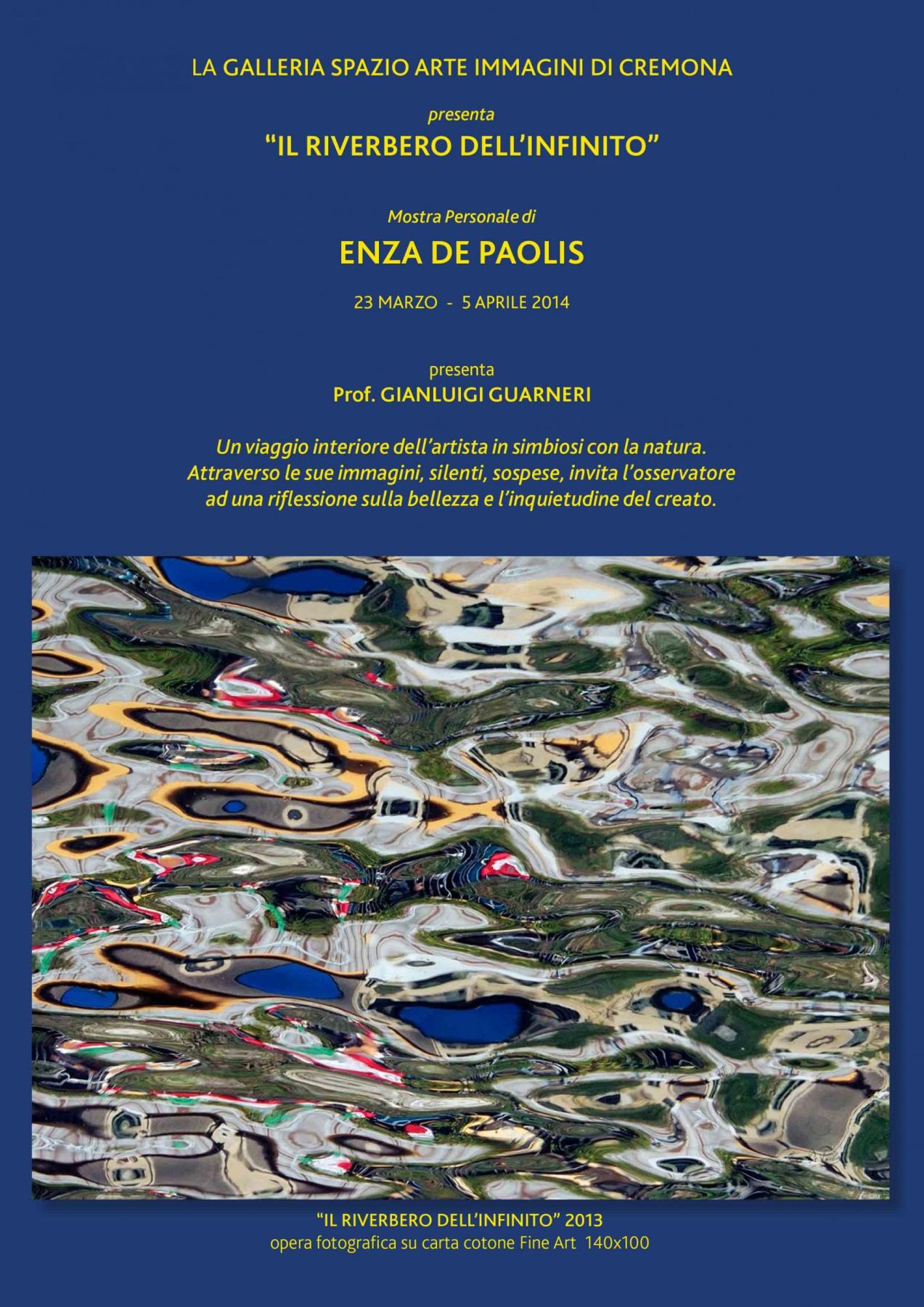 " IL RIVERBERO DELL'INFINITO " " IL RIVERBERO DELL'INFINITO "