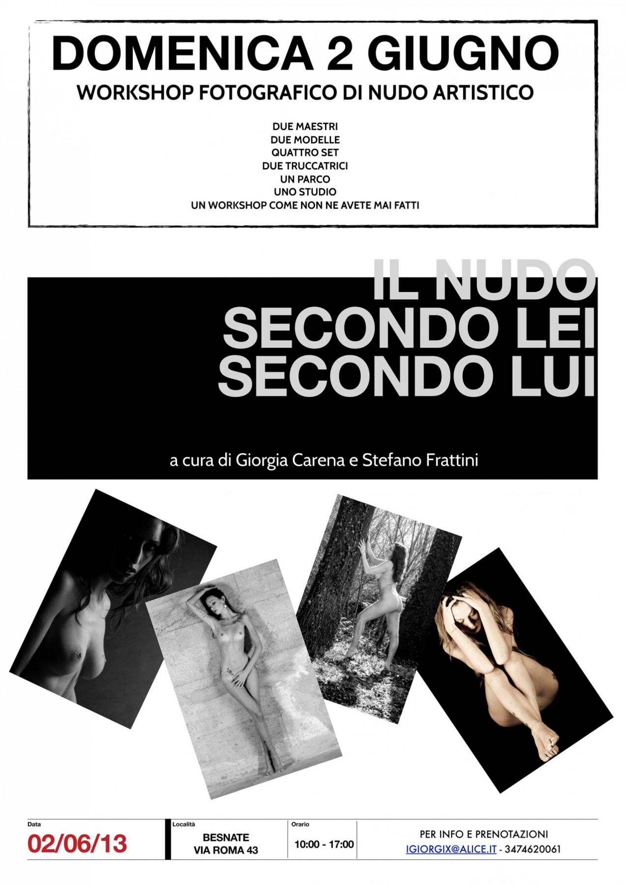 WORKSHOP DI NUDO ARTISTICO. IL NUDO SECONDO LEI, SECONDO LUI