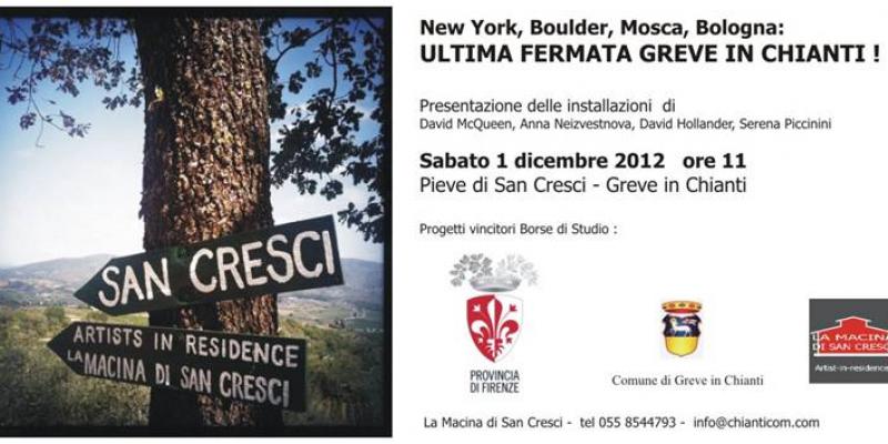 Mostra finale progetti vincitori Borse di Studio Provincia di Firenze per la mobilità dei giovani artisti