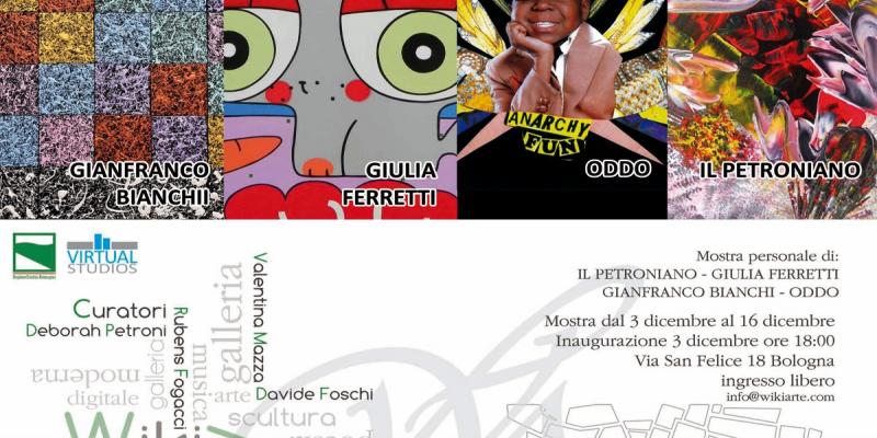 Mostra di Oddo, Giulia Ferretti, Ginfranco Bianchi, il Petroniano