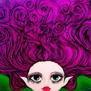 Fata dai capelli viola