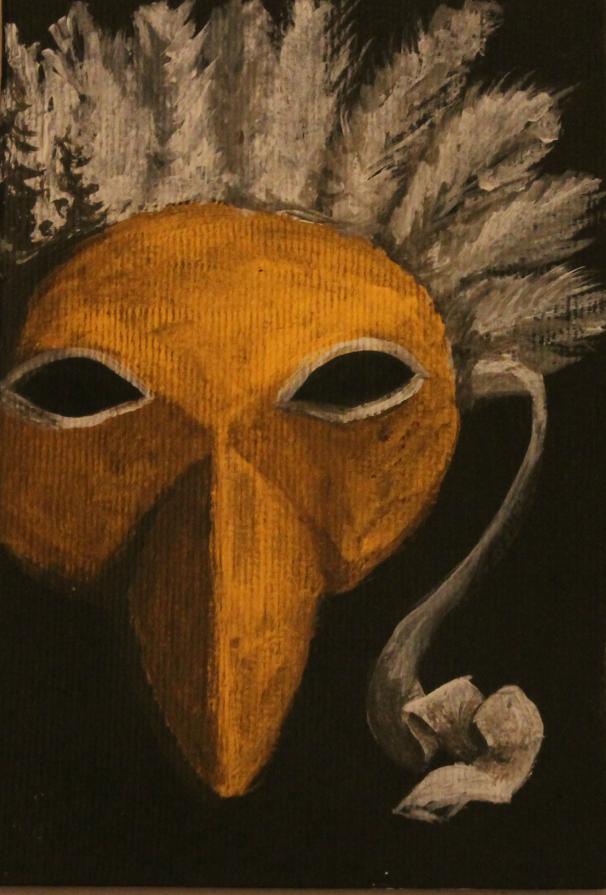 maschera d'oro e piume d'argento 