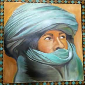 Barbara Berardicurti - Tuareg - olio tela - 50 x 50