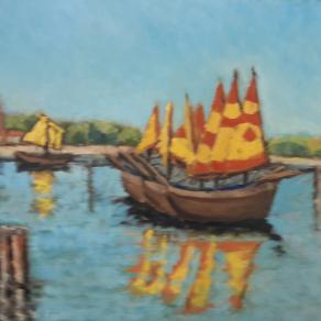 Barche da pesca sulla laguna