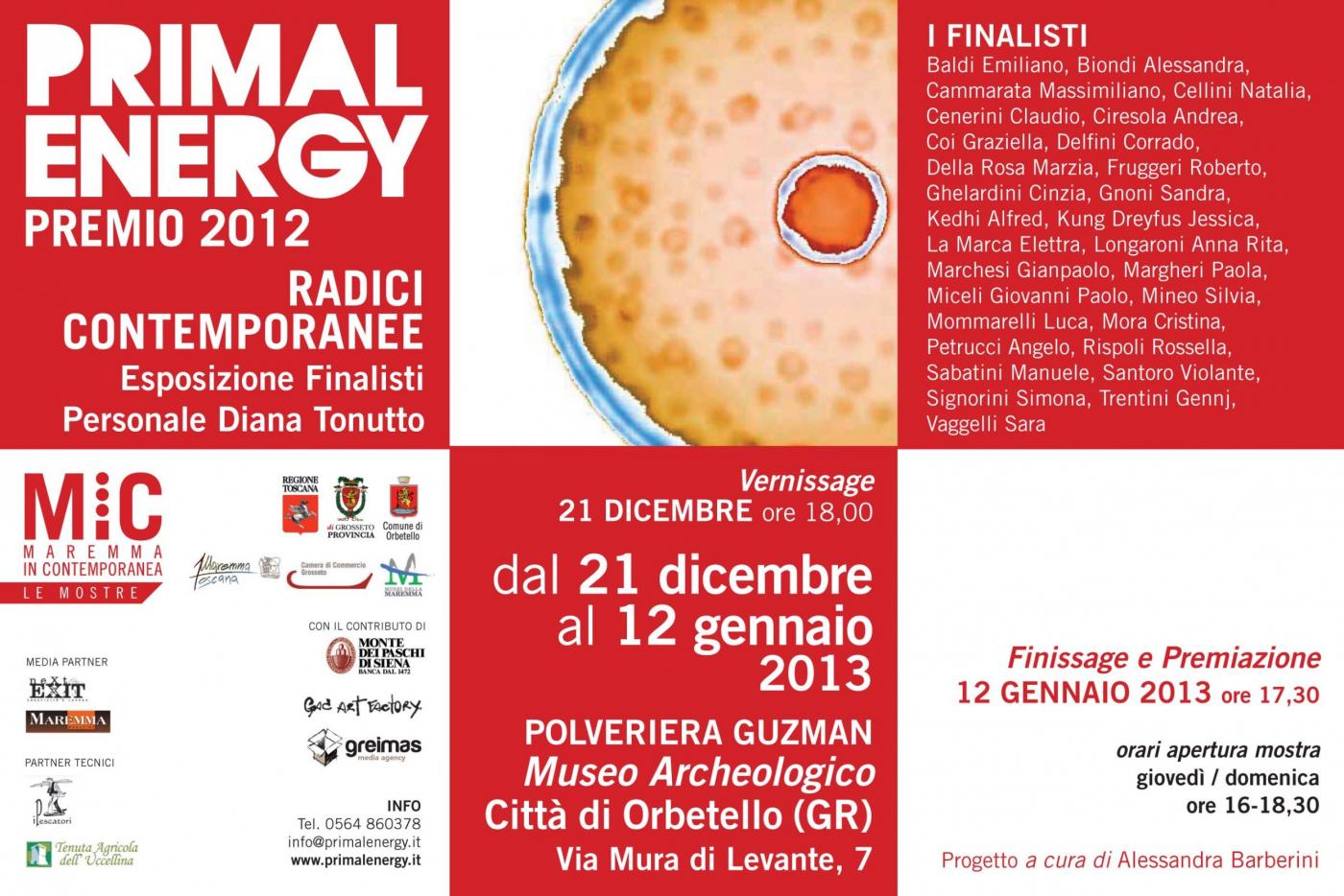 Mostra Finalisti di Primal Energy Art Prize 2012