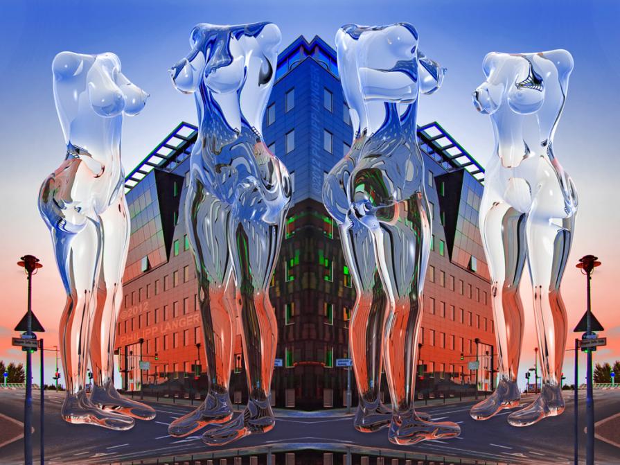 Glass Torsos at Spree Corner II Glass Torsos at Spree Corner II