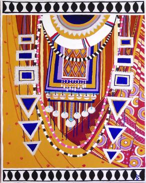 Masai Woman III - Yellow