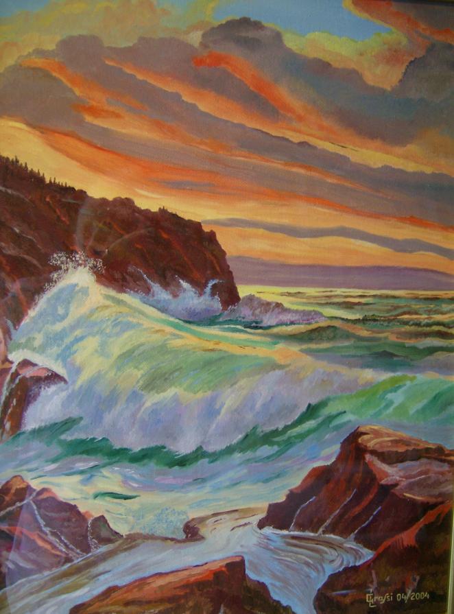 LG 0071 - Scogliera al tramonto