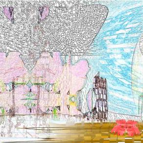 Fake news Trump in gold worldwide lawless networking