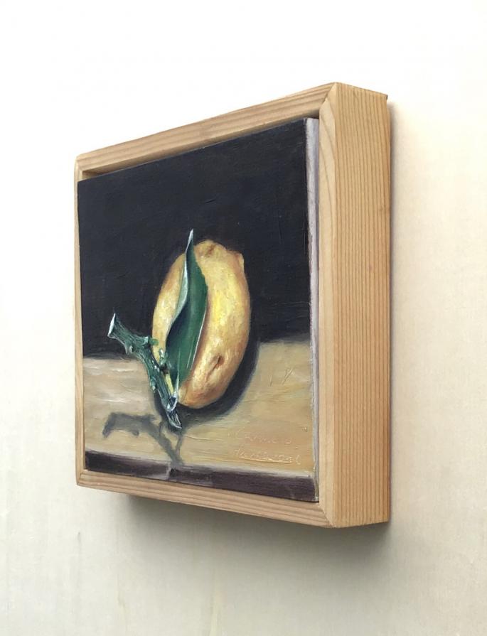 Limone olio su tavola 20 x 15 cm