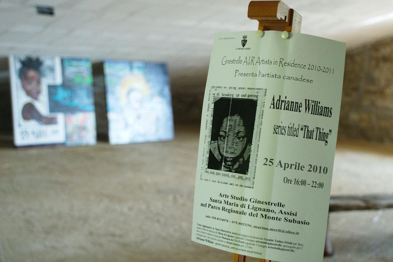 Ginestrelle A.I.R. 2010-2011 presenta l'artista canadese Adrianne Williams 