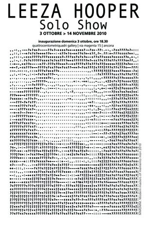 LEEZA HOOPER Solo Show