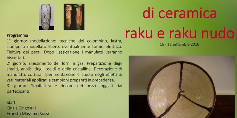 Seminario di ceramica raku e raku nudo
