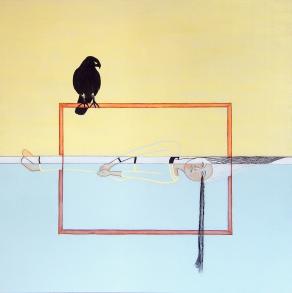 Autoportrait avec oiseau de Los Angeles à la dérive 