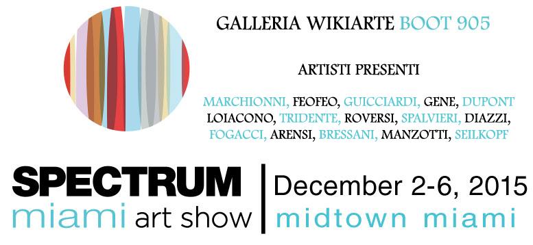 Wikiarte Gallery Fair Spectrum Miami (USA)  Boot 905 from 2 to 6 December 2015 