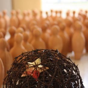 Why the eternal struggle of the circle?!, terracota&wire, 2008