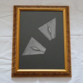 CONCETTO SPAZIALE (dedicato a Lucio Fontana) fotografie analogiche montate su cartoncino 30x40