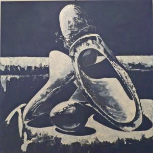 PASSO QUARTO: olio a spatola su tela 95x 95cm