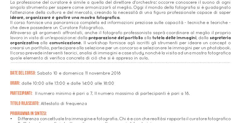 Workshop how to manage a photo event 