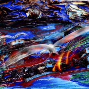 il fuocoche arde im me,creano stormi di immagini che volano via.