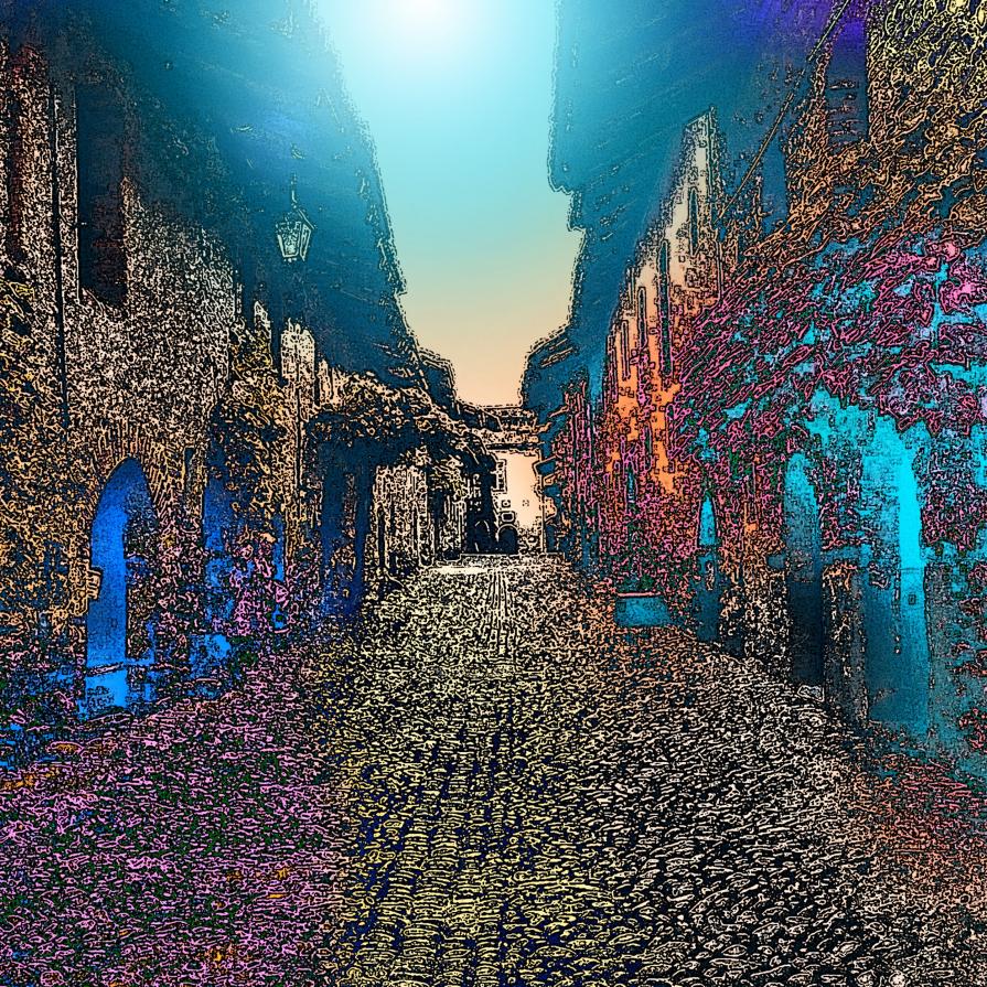 . . . Ma per le vie del borgo . . . 