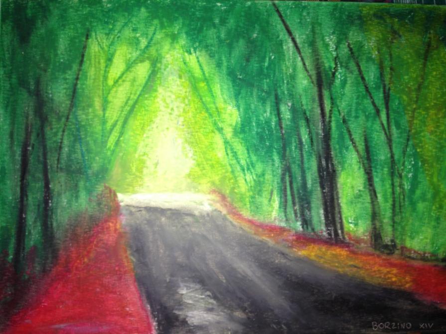 Marco Borzino - Luce - 25 x 35 - Pastelli ad olio su cartone telato - 2014