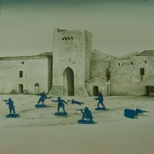 Discussione davanti alle mura di Sassari