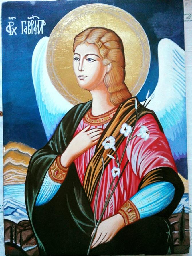 Icona sacra "san Gabriele Arcangelo"