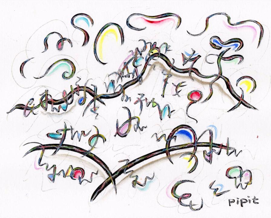 Scenery of a shy mountain