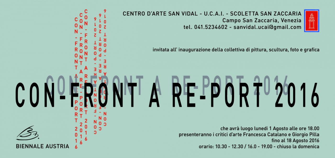 INAUGURAZIONE DELLA MOSTRA „CON-FRONT A RE-PORT 2016“ INAUGURAZIONE DELLA MOSTRA „CON-FRONT A RE-PORT 2016“