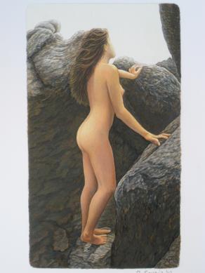 nudo tra gli scogli (d'après Hamilton)