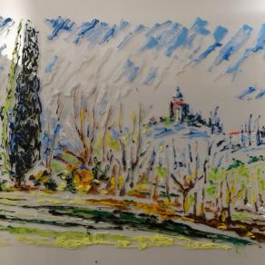 Un saluto salendo a San Luca dalle colline