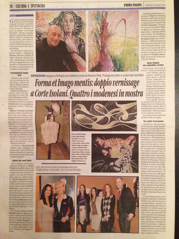 DOPPIO VERNISSAGE A CORTE ISOLANI (BOLOGNA)
