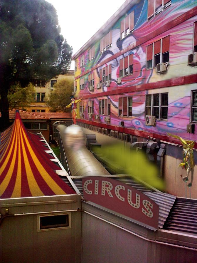 Circus Theme - Via delle Gore, polo ospedaliero di Careggi - Firenze.