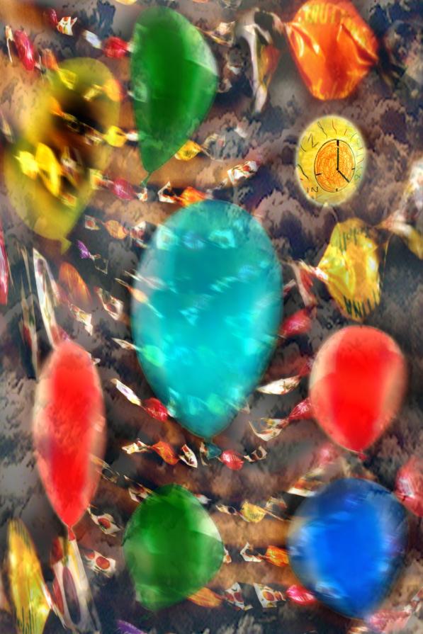 con un semplice gesto.i bimbi colorano il mondo.