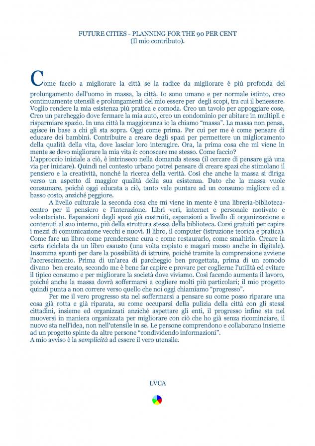 Future Cities - Il mio contributo