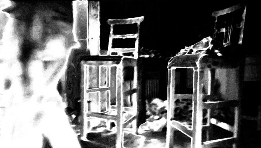 Nello studio di Luc.