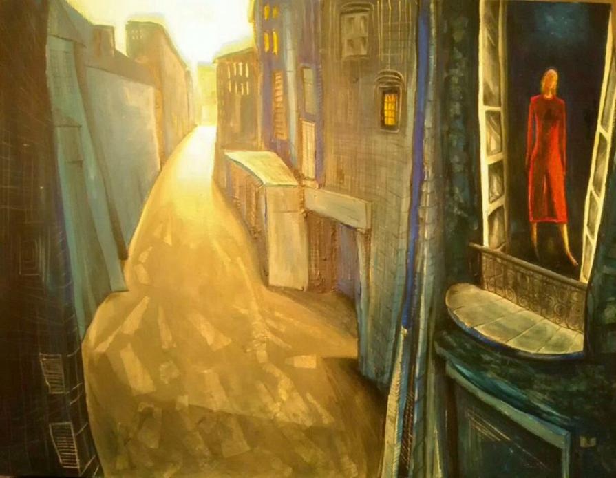 La strana donna con il vestito rosso