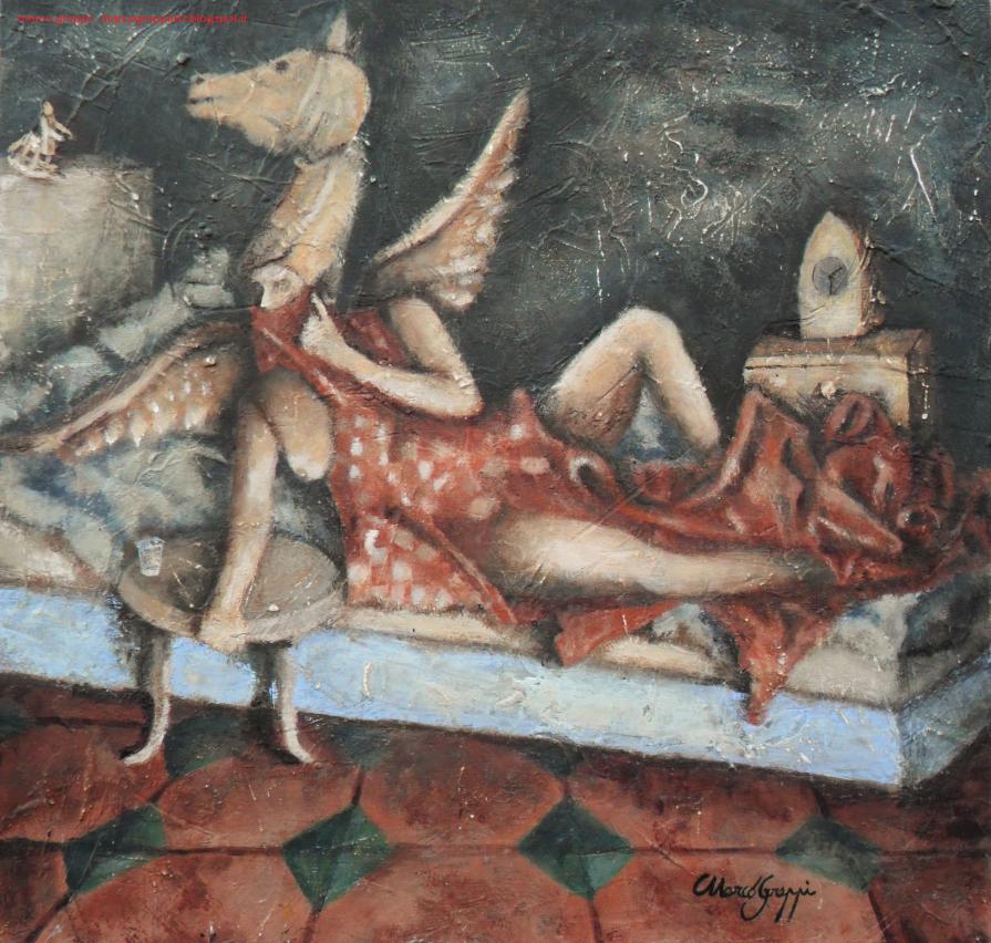 PERSEFONE VESTITA DA CAVALLO ALATO