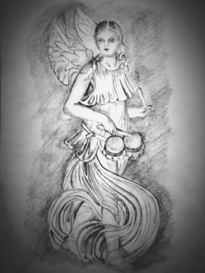 L'angelo con il tamburello