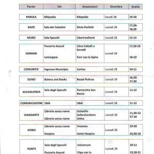 FESTA DELLA PAROLA: IL VIANDANTE (a cura Sefora Cardone Onlus): 27 dicembre 2015, "Schiavone Abbigliamento" (ore 17,00/18,00 - V. Due Torri, n° 35/37, Potenza) - 28 dicembre 2015, "Libreria Senza Nome" (ore 17,00/18,00 - V. Due Torri n° 36). FESTA DELLA PAROLA: IL VIANDANTE (a cura Sefora Cardone Onlus): 27 dicembre 2015, "Schiavone Abbigliamento" (ore 17,00/18,00 - V. Due Torri, n° 35/37, Potenza) - 28 dicembre 2015, "Libreria Senza Nome" (ore 17,00/18,00 - V. Due Torri n° 36).