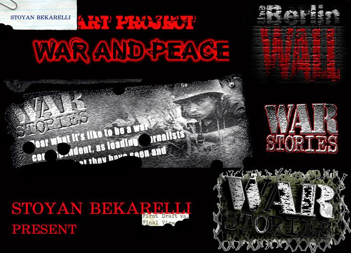 Poster at Becarelli's art project " WAR and PEACE "