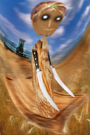 Gesu per sfamarci ci alimento con pane 