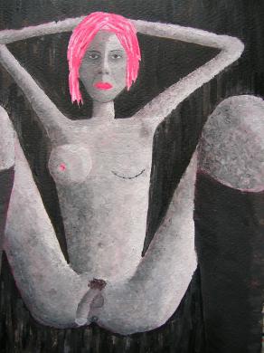 HUMAN IDENTITY,2013,olio su carta,cm.16.5x23.5